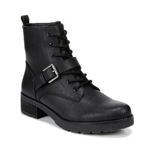 SOUL NATURALIZER | NWOT Faux Leather Block Heel Combat Lace-up Buckle Boots 6.5